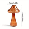 Mushroom-Shaped Glass Hydroponic Vase with Colorful Finish
