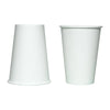 A pair of white reusable disposable paper cups shown side by side.