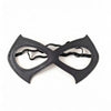 Black adjustable PU leather cat eye masquerade mask with a decorative bow detail