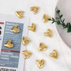 Gold Heart Fridge Magnets Set