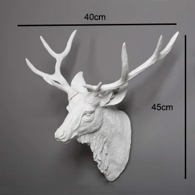 Rustic Faux Deer Head Wall Décor with Antlers