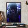 Canvas art poster of Toji Fushiguro anime character with dark hair and intense eyes