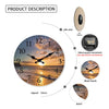 Wooden Patterned Wall Clock with Silent Quartz Movement
