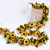 230cm Silk Sunflower Garland for Wedding and Home Decor