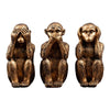 Three Wise Monkeys Resin Figurine Set