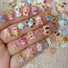 3D Resin Animal Nail Charms – Cute Bear, Rabbit & Panda Mix
