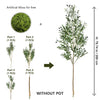 Set of four artificial olive tree branches for indoor decor, shown without a pot.
