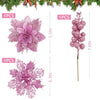 Glitter Christmas Berry & Flower Bouquet Ornaments (Set of 18)