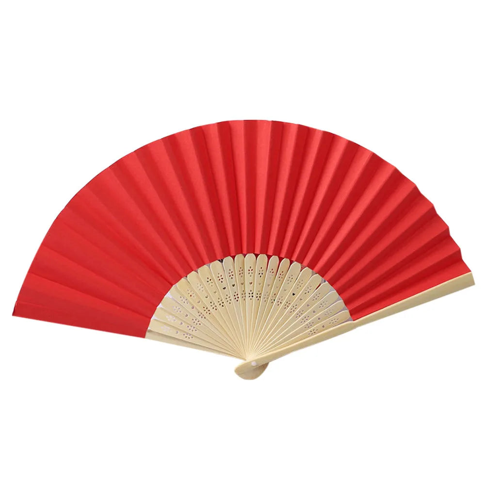 Elegant Foldable Bamboo Hand Fan for Weddings & Parties