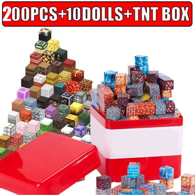 Magnetic Building Blocks Set with Storage Box
