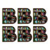 A set of eight silicone bookshelf beads shaped like the letter B for DIY jewelry and crafts.