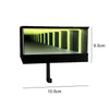 A black keychain holder featuring an LED tunnel effect with bright yellow lights.