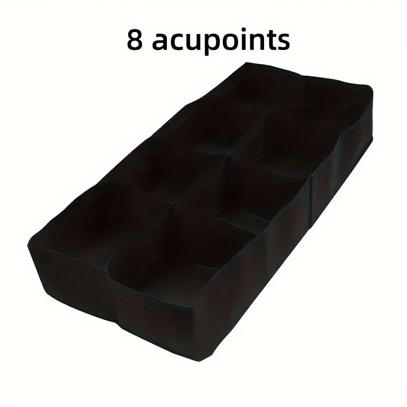 A dark brown, rectangular 8-acupoint elevated garden bed for vegetables and flowers.