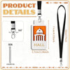 Acrylic hall pass with a dome design attached to a black lanyard and clip.