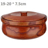 Natural Solid Wood Serving Bowl with Lid