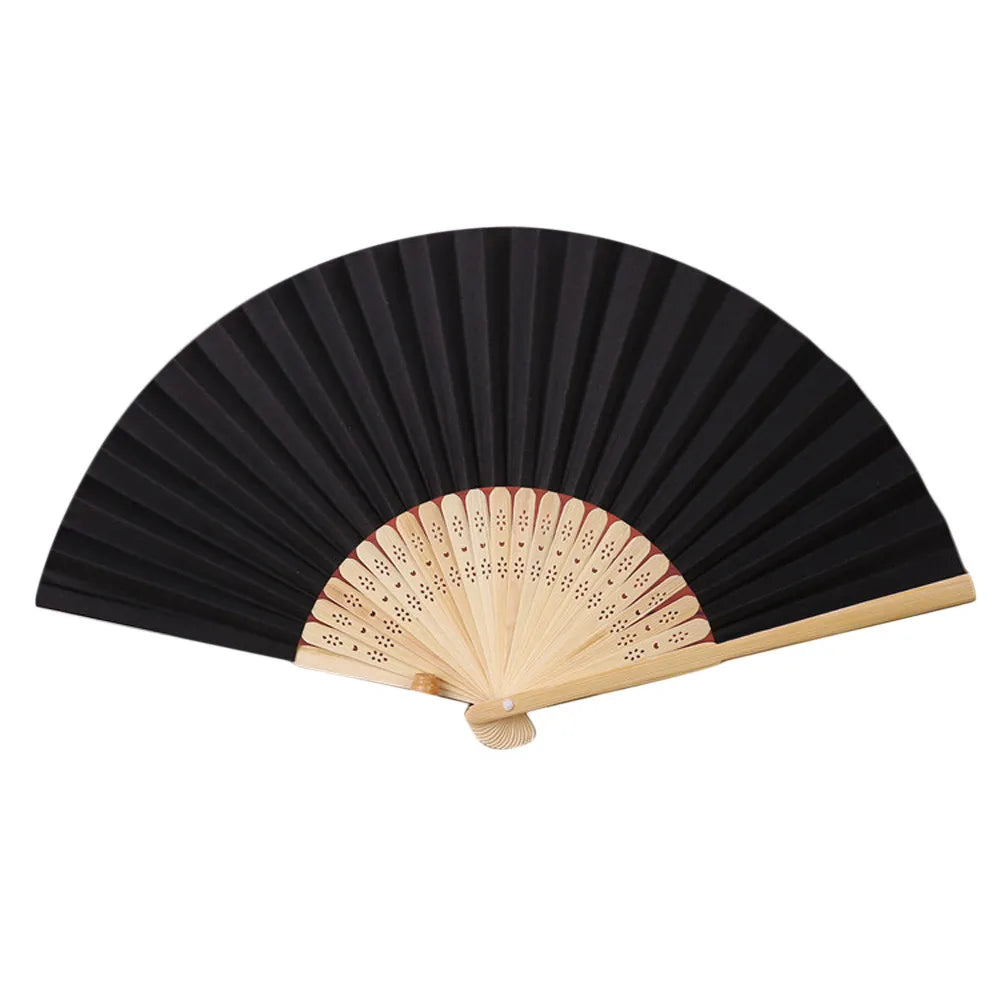 Elegant Foldable Bamboo Hand Fan for Weddings & Parties