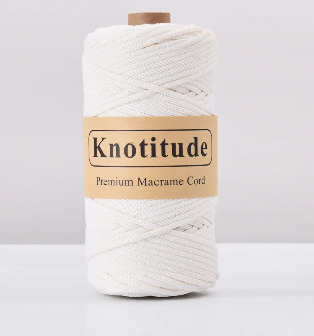 4mm Polyester Macrame Cord - 300g Spool for Knitting & DIY Crafts