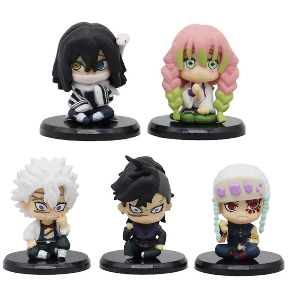 Demon Slayer Anime Figure Set - 5 Detailed PVC Collectibles