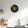 Geometric Line Modern Wall Clock – Silent Quartz, Gold Accents