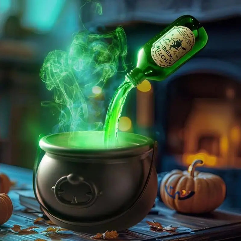LED Light-Up Witch Cauldron with Fog Mist Effect