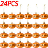 24 pieces of round copper-colored pumpkin hanging ornaments for autumn and Halloween decorations