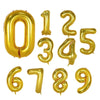 Gradient Rose Red Foil Number Balloons for Birthday & Party Decor