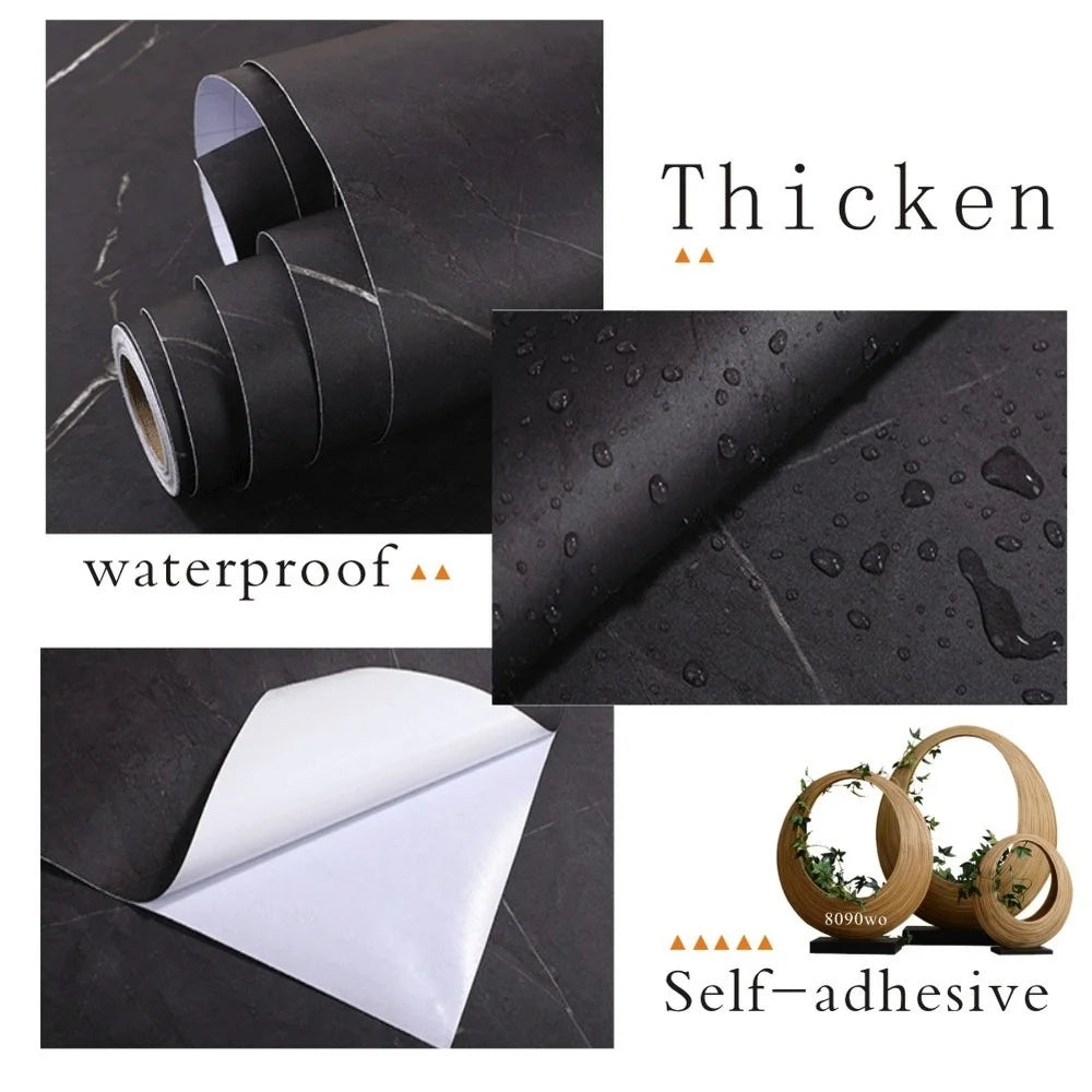 Self-Adhesive Matte Marble Wallpaper for Kitchen, Cabinets & Countertops