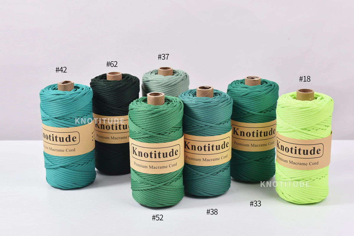 4mm Polyester Macrame Cord - 300g Spool for Knitting & DIY Crafts