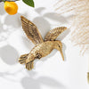 Golden Hummingbird Wall Art Décor