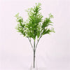 Artificial Fern Grass Bouquet – 7-Branch Green Plastic Plant