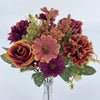 Artificial Fall Rose & Chrysanthemum Bouquet