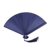 Traditional Bamboo Folding Fan with Solid Color Design