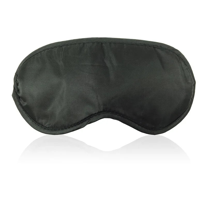 Black fabric head harness and blindfold for roleplay