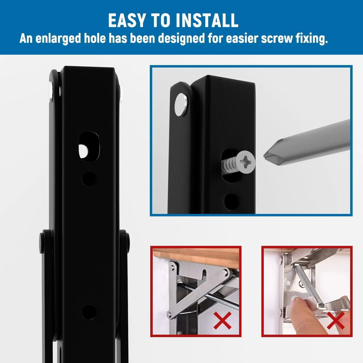 Heavy-Duty Adjustable Folding Shelf Brackets (2-Pack)