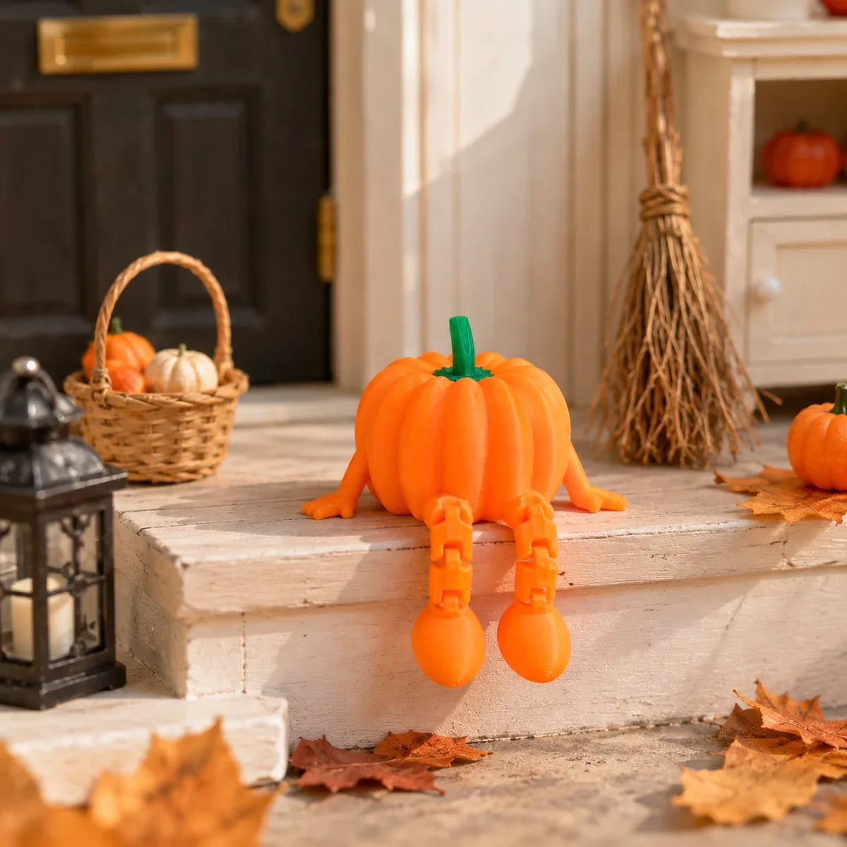 3D Printed Articulated Ghost Figurine – Poseable Desk Decor