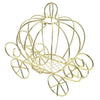 Golden pumpkin carriage wire basket for candy or decor