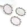 Vintage Style Cameo Pendant Bases with Ornate Gold or Silver Finish