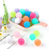 A colorful set of textured resin beads in various shades including pink, green, blue, and orange for jewelry making
