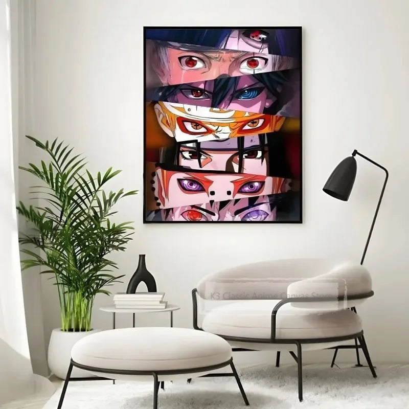 Japanese Anime Eyes Art Print – Nordic Style Wall Decor