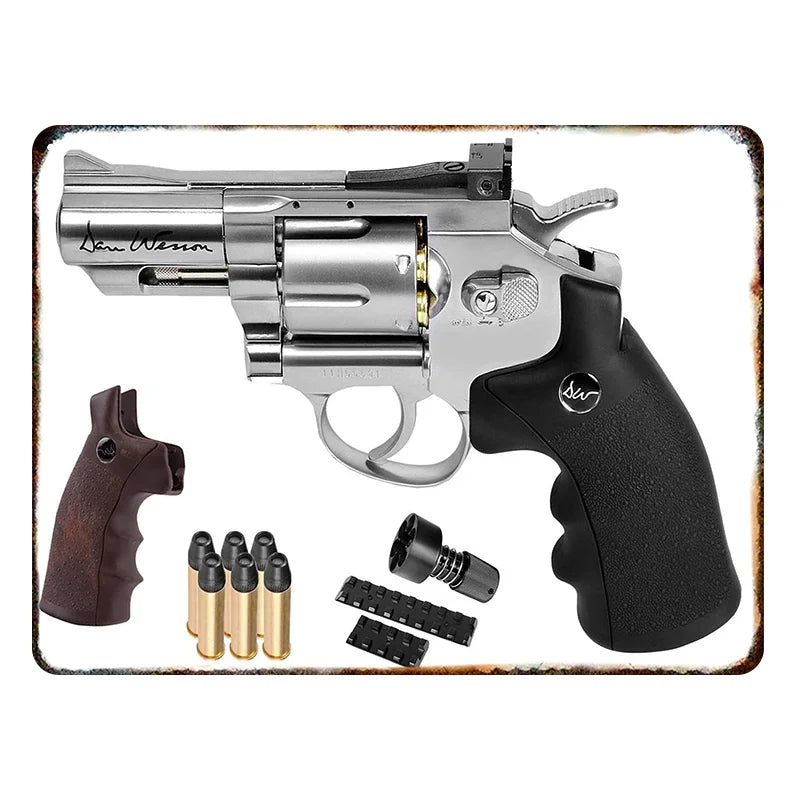 Vintage Beretta Pistol Metal Sign - Rustic Wall Art Decor