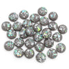Mixed Color Resin Cabochons with Metal Foil Backing for Jewelry Making