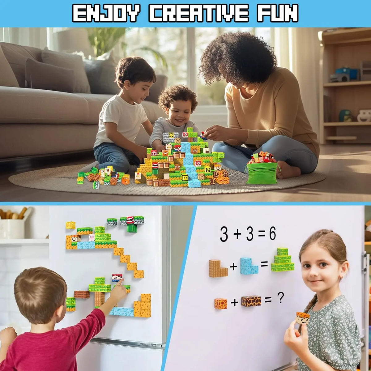 Magnetic Building Blocks Set with Storage Box