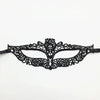 Elegant black lace half face mask for masquerade and costume parties