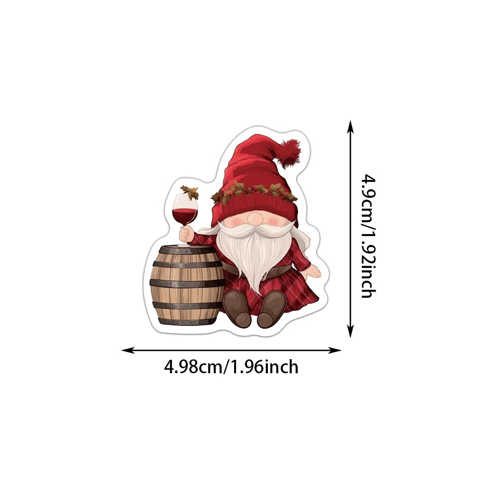 A Christmas dwarf sticker pack featuring a cute Santa decoration with a red hat and beard.