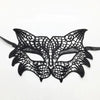 Elegant black lace half face mask for masquerade and costume parties
