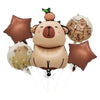 Capybara Cartoon Foil Balloon Party Decoration Set