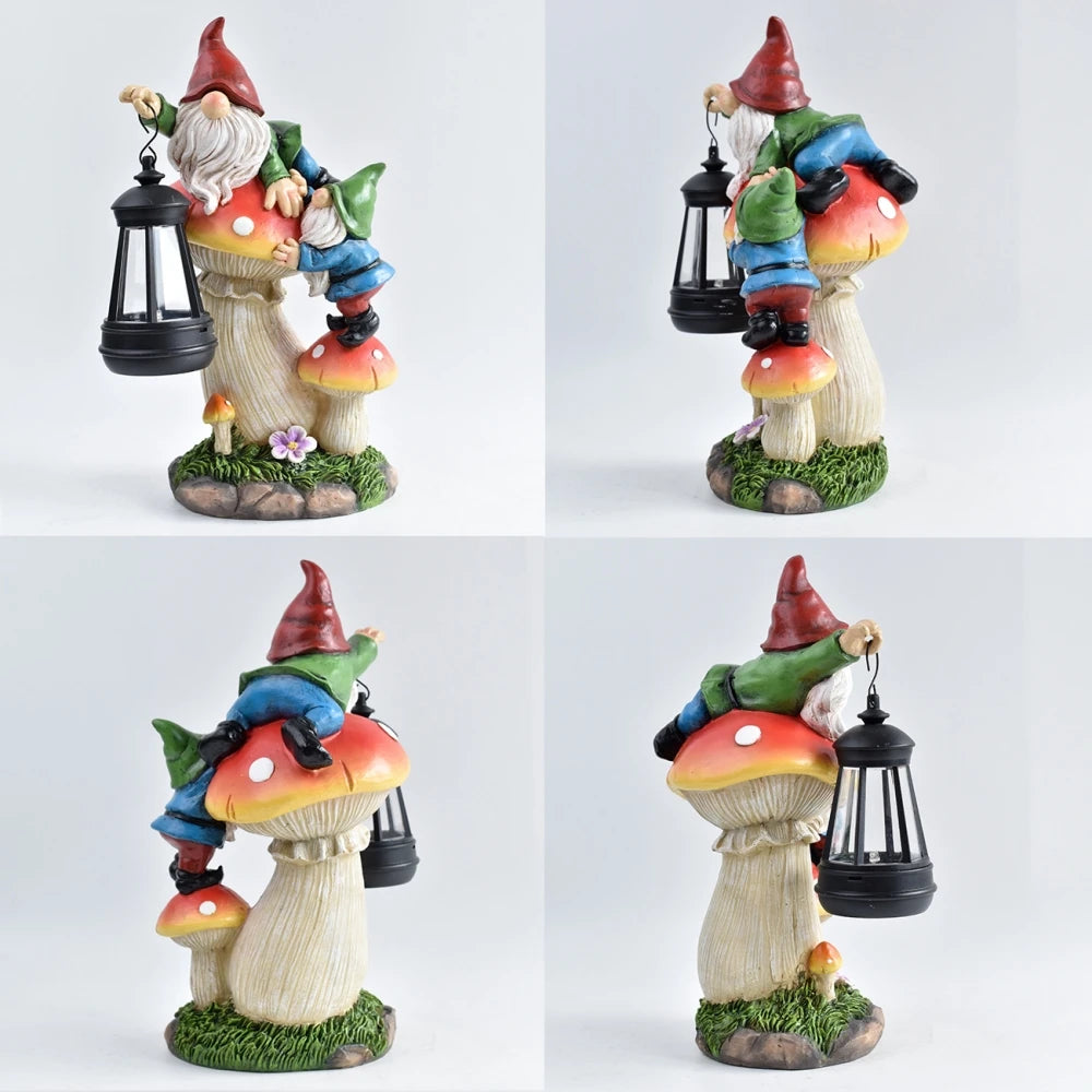 Solar-Powered Gnome Statue Light for Garden & Patio