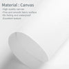 Roll of white canvas material for printing, showing a fine, smooth fabric texture.