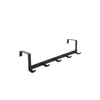 Black iron door and wall organizer rack with five hooks