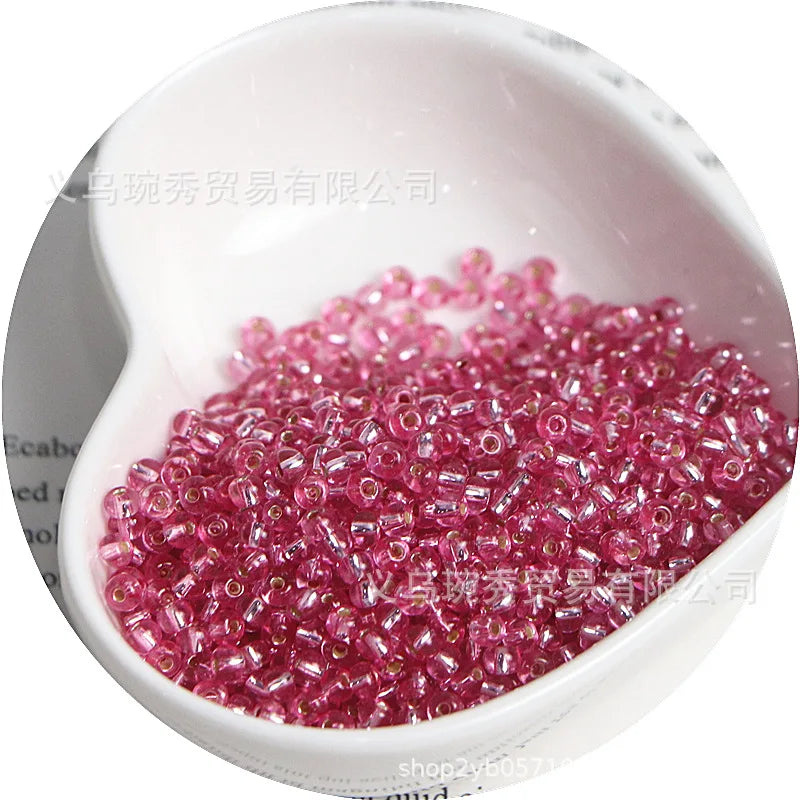 Silver Rice Glass Beads for Jewelry Making